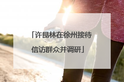 许昆林在徐州接待信访群众并调研